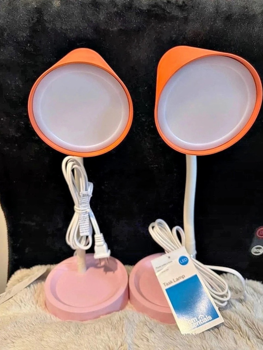 room essentials Task Table Lamp Orange & Pink